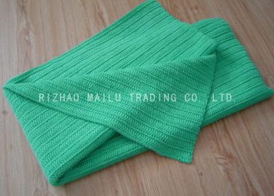 China Plain Pattern Handmade Crochet Blankets Rib Linen Green Knitting Baby Blankets for sale