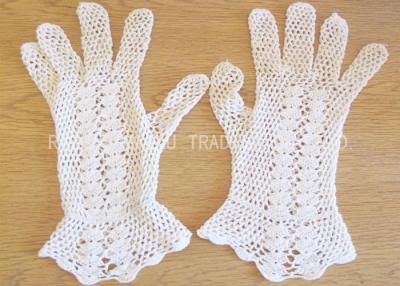 China Vintage Style Crochet Accessories / Cotton Crochet Bridal Gloves For Wedding for sale