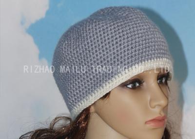 China Alpaca Crochet Womens Hat Washable Ladies Crochet Hats With White Hat Brim for sale