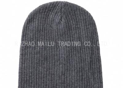 China Dark Gray Flat Knitted Baby Hats Handmade Wool Crochet Hats For Women for sale