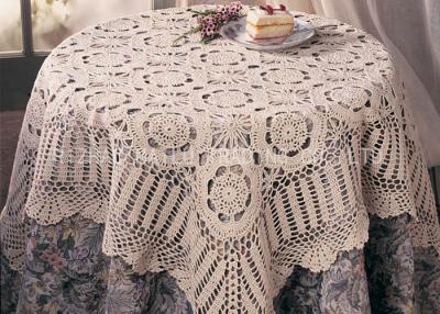 China 100% Cotton Soft Knitted Table Mats Lightweight Hollow Out 100cm x 100cm for sale