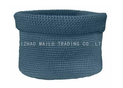 China Small Navy Crochet Storage Basket Washable Crochet T Shirt Yarn Basket for sale