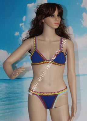 China Twee stukken hand haken versieringen flexibele swimwear met vele kleuren Te koop