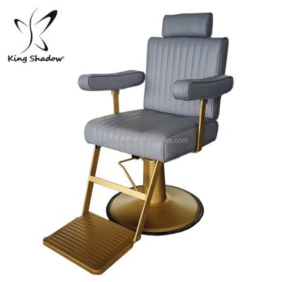 China Comfortable Salon Furniture Gold Reclinable Styling Chair Cheap Barber Chair for sale