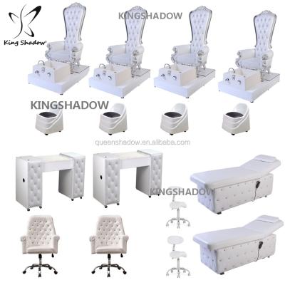 China Luxury Nail Salon Furniture Nail No Nail Pedicure Chair Manicure Spa Plumbing Chair For Use Beauty Salon for sale