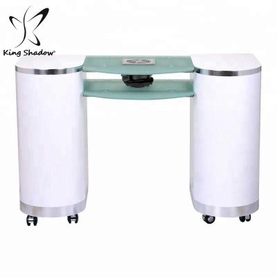 China 2020 Modern Nail Salon Furniture MESA Manicure Table Nail Station White Nail Desk With Glass Desk for sale