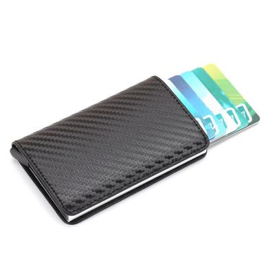 China Fashion minimalist slim card holder with silver clip card slot for sale