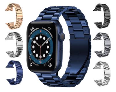 China Fashion Apple iwatch Strap Stainless Steel Metal Style Replacement Chain Band For iWatch Series 7 for sale