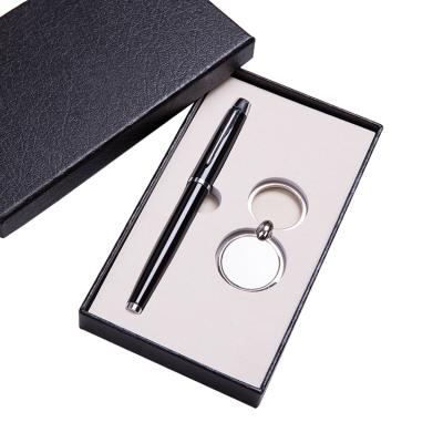 China Fashion Promotional Custom Logo Key Chain With Pen Gift Set For Office for sale