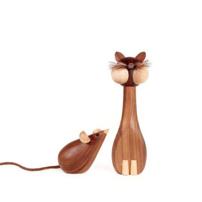 China Hot Selling Home Accessories Europe Wooden Cat And Mouse Toys For Sale for sale