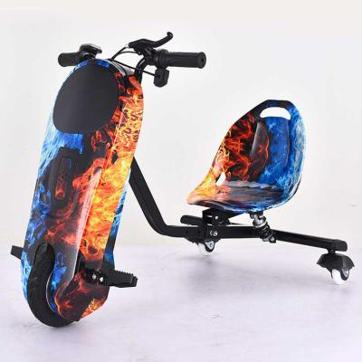 China Plastic Wholesale Electric Drift Scooter For Kids Birthday Gift Popular Fisherman 3 Wheel Park 3 Square Speed ​​Drift Kart Ride On Toy for sale