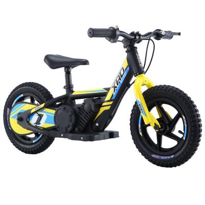 China Other 12 Inch Children Balance Bike 24V Lithium Battery Electric Steel Balance Bike 2 Wheel Kids No Pedal Bike for sale