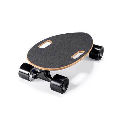 China Bestselling Mini Skateboard Adult Electric Four-Wheel PU Wheel Wooden Panel Egg Shape Kids Skateboard Wireless Remote Control for sale