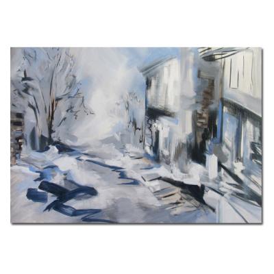 China Chinese Wind Art Line Abstract Canvas Oil Painting for sale