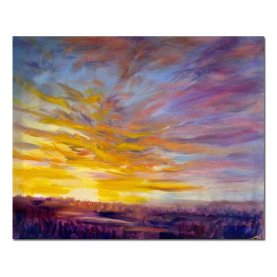 China Abstract Colorful Sky Canvas Oil Painting for sale