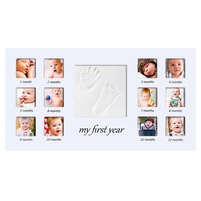 China New home decoration baby gift environmental protection hand foot pad keepsake photo frame for sale