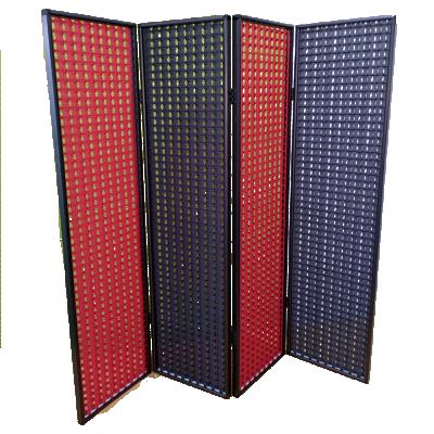 China Polyester Fabric Screen Track Folding Room Dividers Privacy Woven Aluminum Hollow Cloth for sale