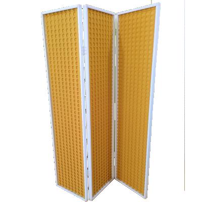 China Folding Privacy Protection 3 Panel Room Dividers Factory Direct Hollow Cloth for sale