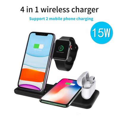 China High Quality Foldable Wireless Earphone Hot Selling Charger Shelf Fast Charging 3-in-1 Wireless Charging Station for sale