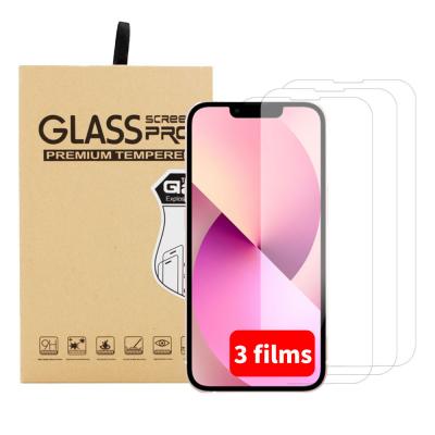 China Anti-fingerprint 3 films in 1pack hot sale HD rugged mobile phone film for iphone and for Samsung for sale