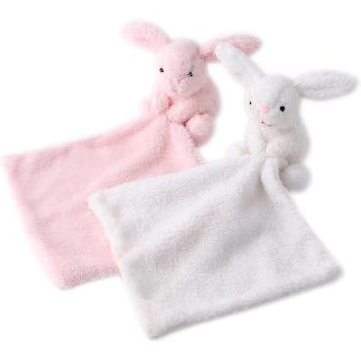 China 2021 Early Education Explosive Series Stuffed Animal Cute Pink Rabbit Baby Soothing Soothing Towel Plush Toy for sale