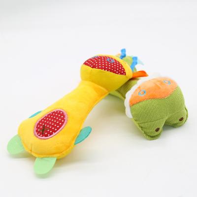 China 2021NEW MINGJUN Latest Dog Rattle Dog Plush Toy Eco-friendly Voice Toy Rattle-Resistant Plush Monkey Deer Dinosaur for sale