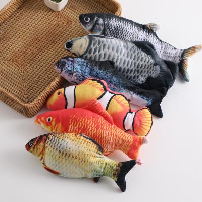 China 2021 NEW Cat Toy Electric Fish and Simulation Fish 3D Eco-friendly Catnip Pet Color Dancing and Plush Cat Toy Swing Fish Toy Interactive for sale