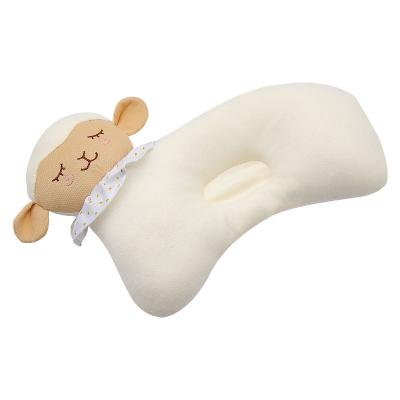 China 2021 NEW MINGJUN Newborn Baby Baby Anti-static Lamb Head Pillow Shaping Pillow Baby Pillow Anti-offset Head for sale