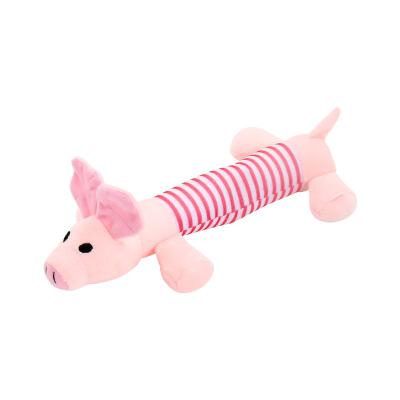 China NEW Cat Plush Squeak Dog Toy 2021 Eco-Friendly Fleece Interesting Durable Chewing Pet Toy Molar Elephant Duck Pig Suitable For All Pets for sale