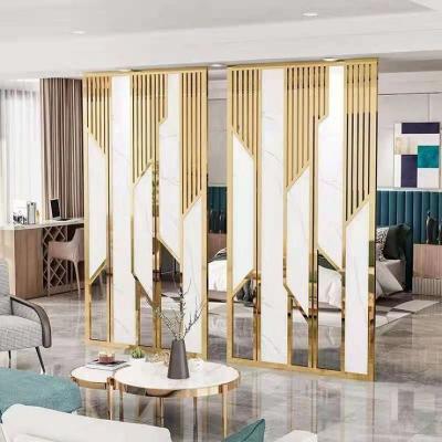 China Laser Cut Decorative Metal Screen Panel Stainless Steel Living Room Furniture Room Divider for sale