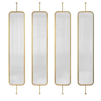 China Art deco metal hanging screen glass technics living room divider wall for sale