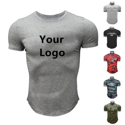 China Camiseta de hombre Impresión personalizada Sublimación Gimnasio Deporte Tee de gran tamaño Camiseta en blanco en venta