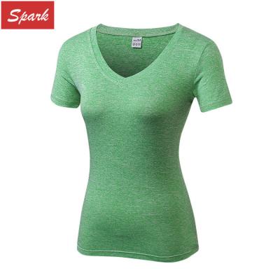 Cina Collo da barca da donna Colore solido Soft Light Sweat Front Knot Sport T-Shirt in vendita