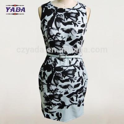 China Nieuwe stijl elegante jurken bloemen print dames klassieke casual kleding vrouwen jurken sexy jurk in goedkope prijs Te koop