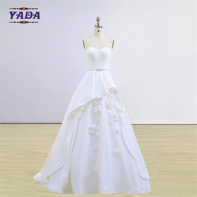 China Elegante vintage hecho a mano vestido de estilo coreano sin correas vestidos de novia más recientes vestidos de novia en venta