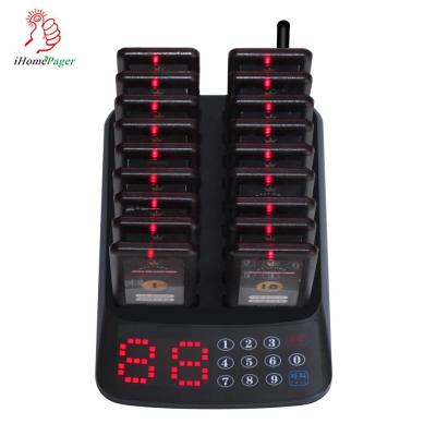 China Table Service Restaurant Wireless Queue Waitress Number Calling System for sale