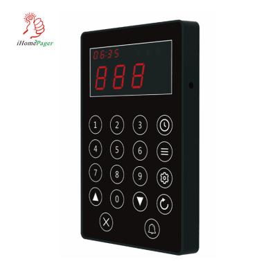 China Wireless 433.93Mhz black touch numeric keyboard transmitter of calling system for sale