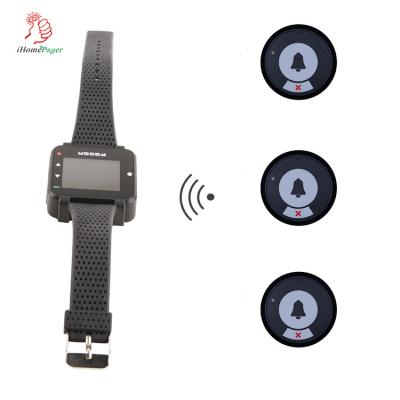 China Alibaba best price office wireless call bell system with wrist watch pager for secretaries and call button for boss for sale