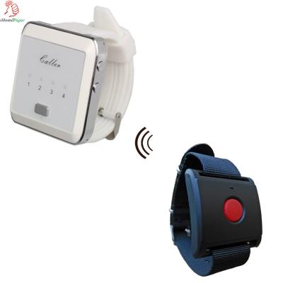 China Portable Panic Button Light And Vibration Pager Personal Panic Alarm System for sale