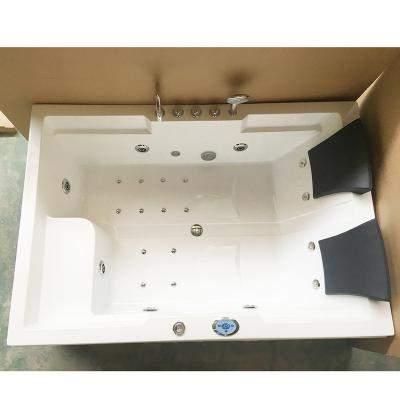 China cheap price double skirt massage function ABS whirlpool bathtubs and whirlpools bubble bath two person factory price (left skirt) for sale