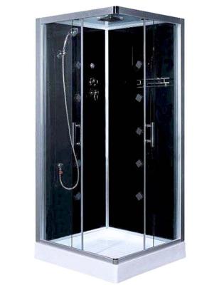 China With Frame Bathroom Black Square Shower Bath With Sliding Door In 110V-240V for sale