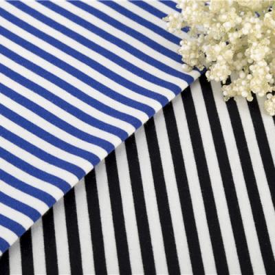 China Skin Friendly 100 Cotton Striped Fabric ,  Sweatshirt 193cm Striped Lycra Fabric for sale