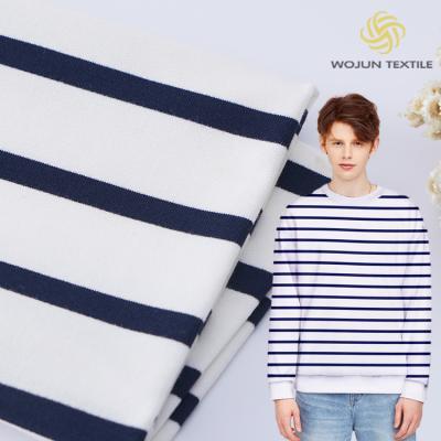 China Breathable Comfortable Striped Cotton Fabric For French Terry for sale