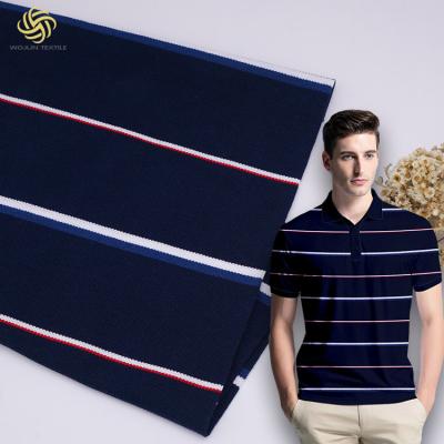 China Combed Cotton And Environmentally Friendly Yarn Dyed Cloth Striped Knit Fabric For Polo Shirt for sale