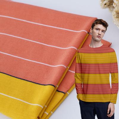 China Moisture Wicking And Healthy And Breathable Striped Knit Fabric For Casual Wear for sale