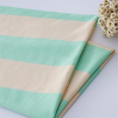 China Multi-Colored And Soft Breathable Natural Striped Knit Fabric For T-Shirt for sale