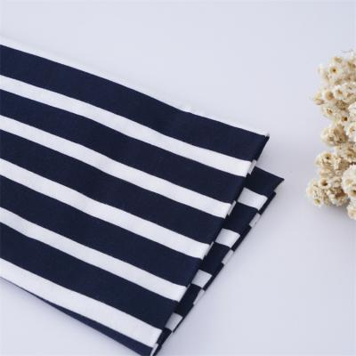 China High-Quality Easy To Care Healthy And Smooth Striped Material Fabric For T-Shirt for sale