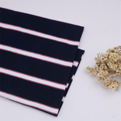 China Breathable Durable Elastic And Strong Durable Striped Knit Fabric For T-Shirt for sale