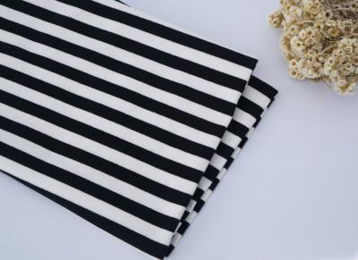 China Anti-Wrinkle And Comfortable  Skin-Friendly Striped Knit Fabric For Leisure Wear for sale