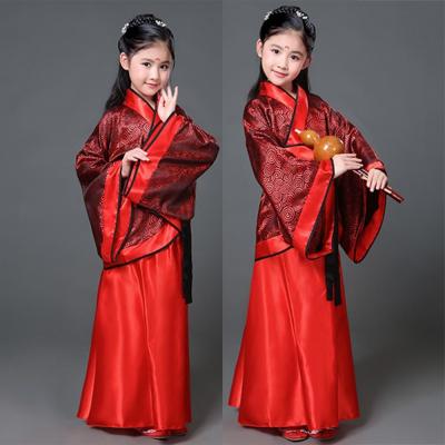 China Ancient Chinese Ladies Kleding Vintage Traditional Chinese Clothing For Dancer Girls New Year Hanfu Dress Child Adult Women Costume for sale